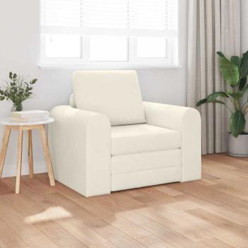 ARDEBO.de - Boden Schlafsofa 2-in-1 Creme 98x71x83 cm Samt