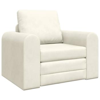 Boden Schlafsofa 2-in-1 Creme 98x71x83 cm Samt