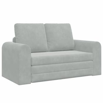 Boden Sofa Bett 2-in-1 Hellgrau 148x71x83 cm Velvet