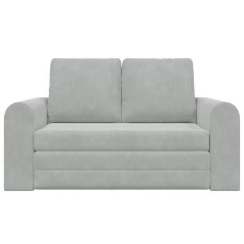 Boden Sofa Bett 2-in-1 Hellgrau 148x71x83 cm Velvet