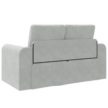 Boden Sofa Bett 2-in-1 Hellgrau 148x71x83 cm Velvet