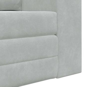 Boden Sofa Bett 2-in-1 Hellgrau 148x71x83 cm Velvet