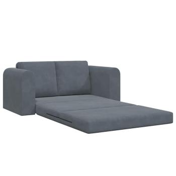 Sofabett 2-in-1 Dunkelgrau 148x71x83 cm Velvet