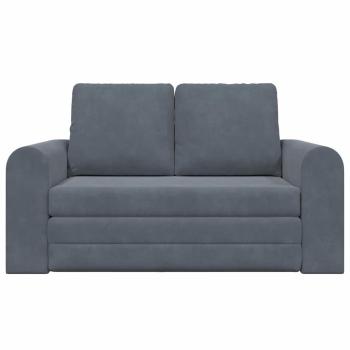 Sofabett 2-in-1 Dunkelgrau 148x71x83 cm Velvet