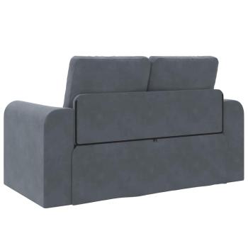 Sofabett 2-in-1 Dunkelgrau 148x71x83 cm Velvet
