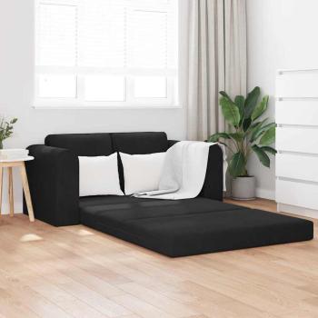 ARDEBO.de - Boden Schlafsofa 2-in-1 Schwarz 148x71x83 cm Samt