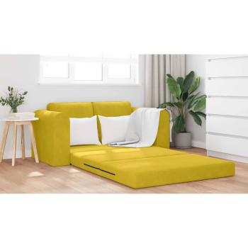 Boden-Sofa-Bett 2-in-1 Gelb 148x71x83 cm Velvet