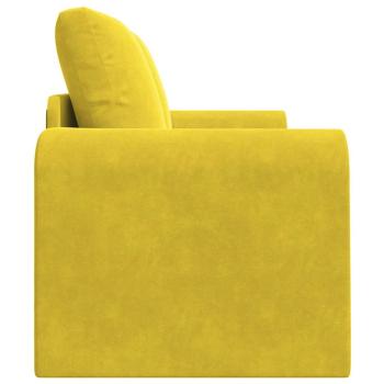 Boden-Sofa-Bett 2-in-1 Gelb 148x71x83 cm Velvet
