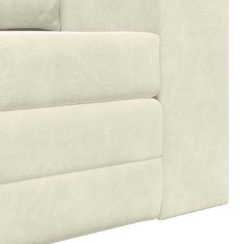 ARDEBO.de - Boden Schlafsofa 2-in-1 Creme 148x71x83 cm Samt