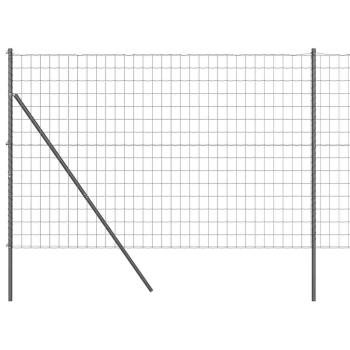 Eurozaun grau 1.5x10 m Stahl