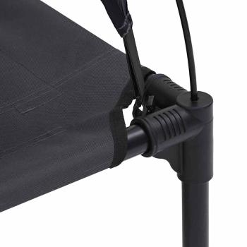 Erhöhtes Hundebett Schwarz Polyester, Metallrahmen
