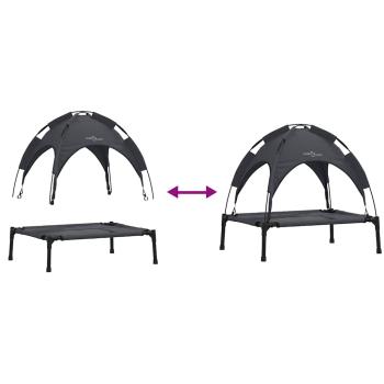 Erhöhtes Hundebett Schwarz Polyester, Metallrahmen