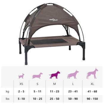 Erhöhtes Hundebett Braun Metall 76 x 62 x 70,5 cm