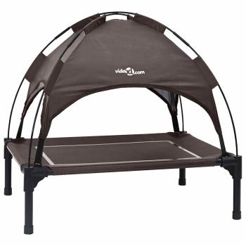 Erhöhtes Hundebett Braun Polyester, Metall Mittel
