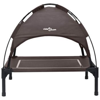 Erhöhtes Hundebett Braun Polyester, Metall Mittel