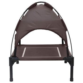 Erhöhtes Hundebett Braun Polyester, Metall Mittel