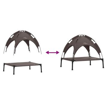 Erhöhtes Hundebett Braun Polyester, Metall Mittel