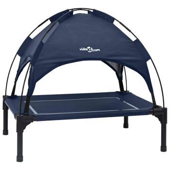 erhöhtes Hundebett Marineblau Stoff, Metall 71 x 64 x 71 cm