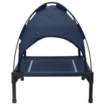 erhöhtes Hundebett Marineblau Stoff, Metall 71 x 64 x 71 cm
