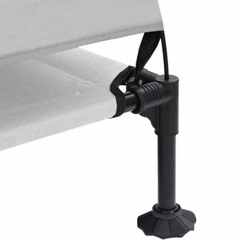 Erhöhtes Hundebett mit Abnehmbarem Dach Silber Grau XL Stahl