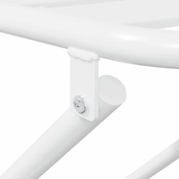 3-teiliges Klapp-Bistro-Set Weiß Stahl