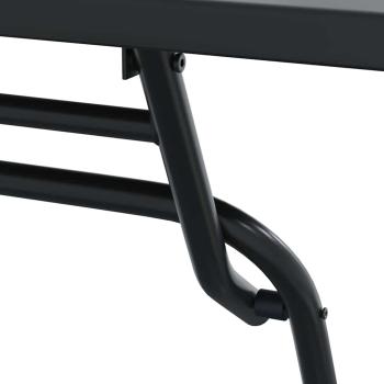 3-teiliges faltbares Bistro-Set anthrazit Stahl