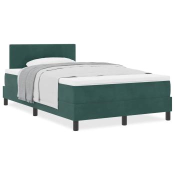 Boxspringbett mit Matratze Dunkelgrün Samt