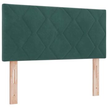 Boxspringbett mit Matratze Dunkelgrün 90x200 cm Samt