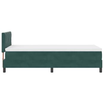 Boxspringbett mit Matratze Dunkelgrün 90x200 cm Samt