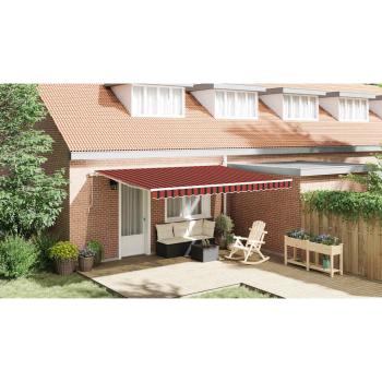 manuelle einziehbare Markise Orange und Braun 450x350 cm
