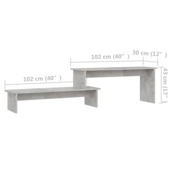 TV-Schrank Betongrau 180x30x43 cm Holzwerkstoff