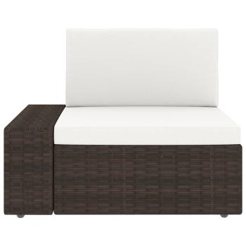 4-tlg. Garten-Lounge-Set Poly Rattan Braun