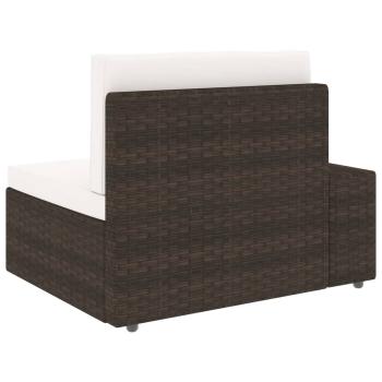 4-tlg. Garten-Lounge-Set Poly Rattan Braun