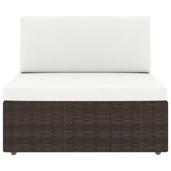 10-tlg. Garten-Lounge-Set Poly Rattan Braun