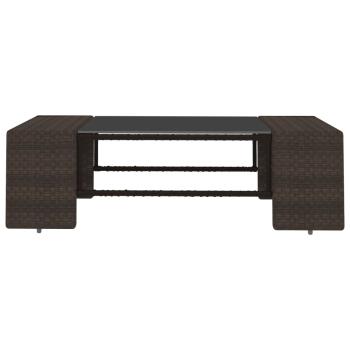 10-tlg. Garten-Lounge-Set Poly Rattan Braun