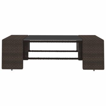 7-tlg. Garten-Lounge-Set Poly Rattan Braun