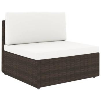 7-tlg. Garten-Lounge-Set Poly Rattan Braun