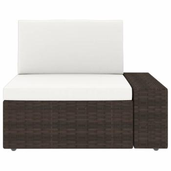 7-tlg. Garten-Lounge-Set Poly Rattan Braun
