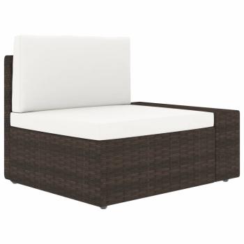 7-tlg. Garten-Lounge-Set Poly Rattan Braun