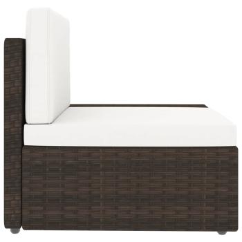7-tlg. Garten-Lounge-Set Poly Rattan Braun