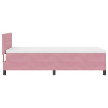 Boxspringbett mit Matratze Rosa 100x200 cm Samt