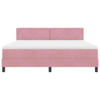 ARDEBO.de - Boxspringbett mit Matratze Rosa Samt