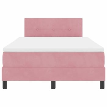 Boxspringbett mit Matratze Rosa Samt