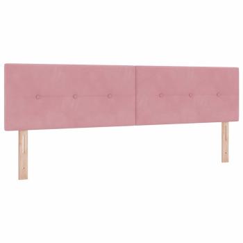 Boxspringbett mit Kopfteil Rosa 180 x 200 cm Samt