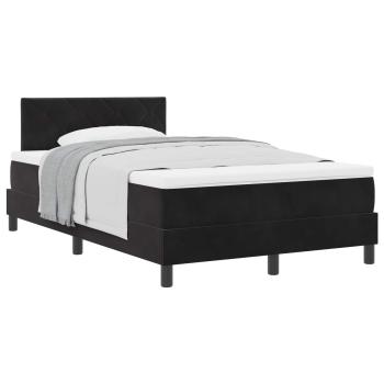 Boxspringbett mit Matratze Schwarz Samt