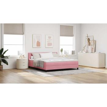 Boxspringbett mit Matratze Rosa Samt