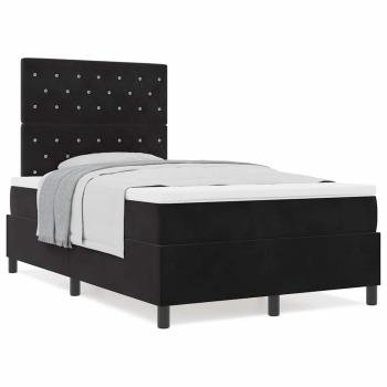 Boxspringbett mit Matratze Schwarz Samt