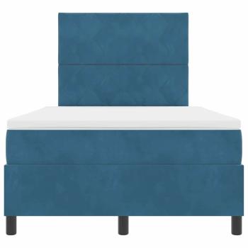 Boxspringbett mit Matratze Dunkelblau 120x200 cm Samt