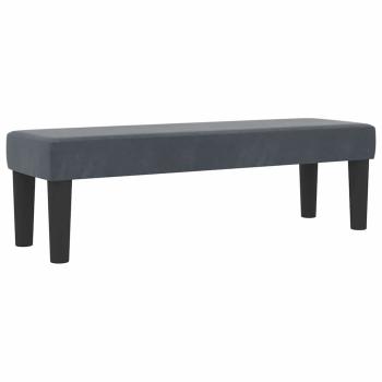 Boxspringbett mit Matratze & Bank Dunkelgrau 120x190 cm Samt