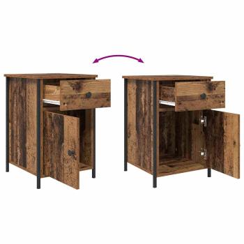 Nachttisch Altes Holz 40x42x60 cm Beschichtetes Holz